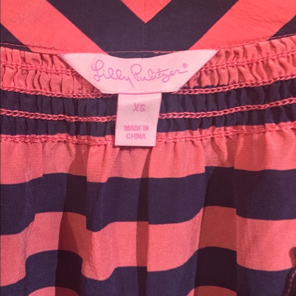 Lilly Pultizer Silk Elsa Top - Picture 3 of 4